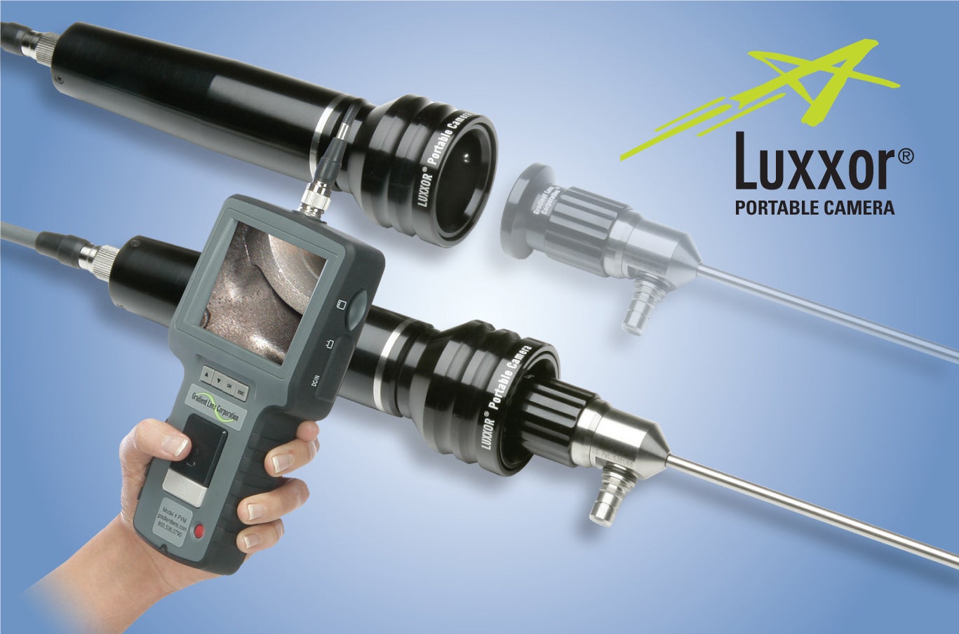 NEW, PORTABLE VIDEO CAMERA ATTACHES TO ANY HAWKEYE BORESCOPE